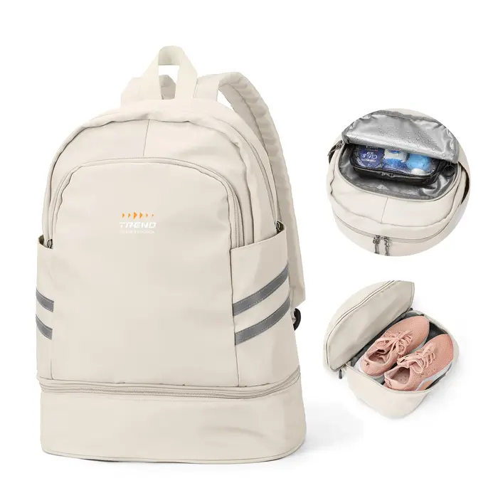 Sac à dos de gymnastique pour femmes avec compartiment à chaussures, grand sac à dos de voyage pour