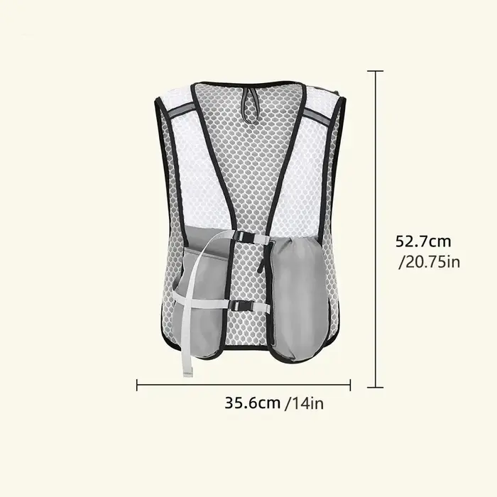 Gilet de course léger et réfléchissant avec porte-téléphone, sac de sport respirant pour bouteille d'eau