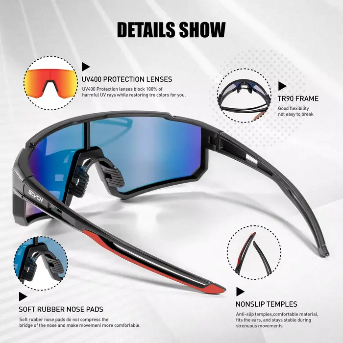 Lunettes de soleil SCVCN tendance pour hommes et femmes