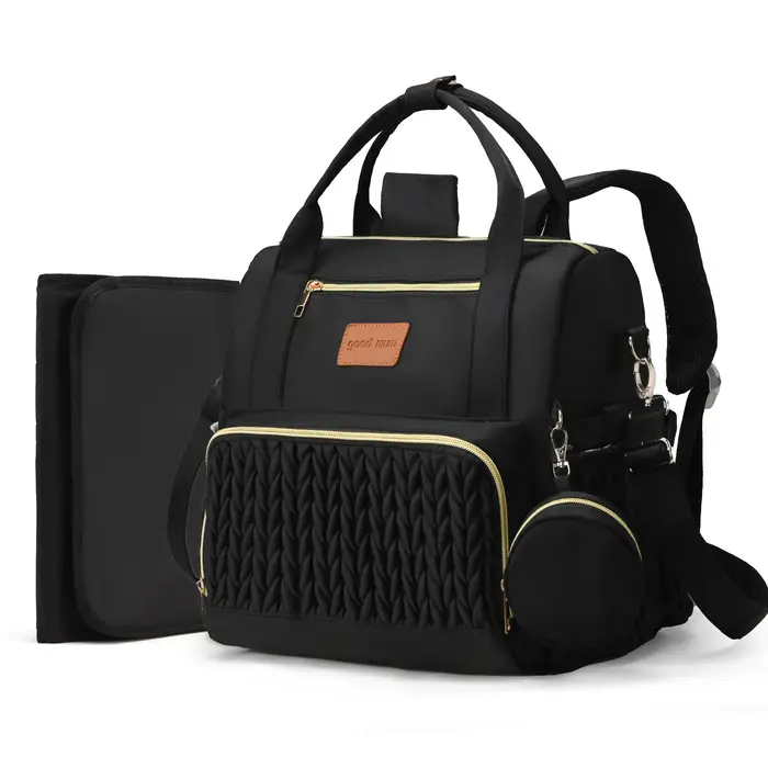 Sac à dos pour couches, sacs à langer multifonctionnels, sac à dos de voyage avec sangles pour pouss
