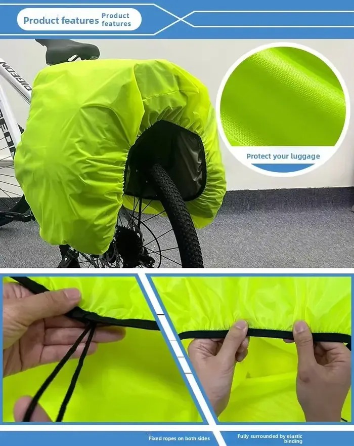 Sac à dos housse de pluie avec bande réfléchissante étanche ultraléger sac à dos pochette de rangement randonnée Camping vélo voyage en plein air