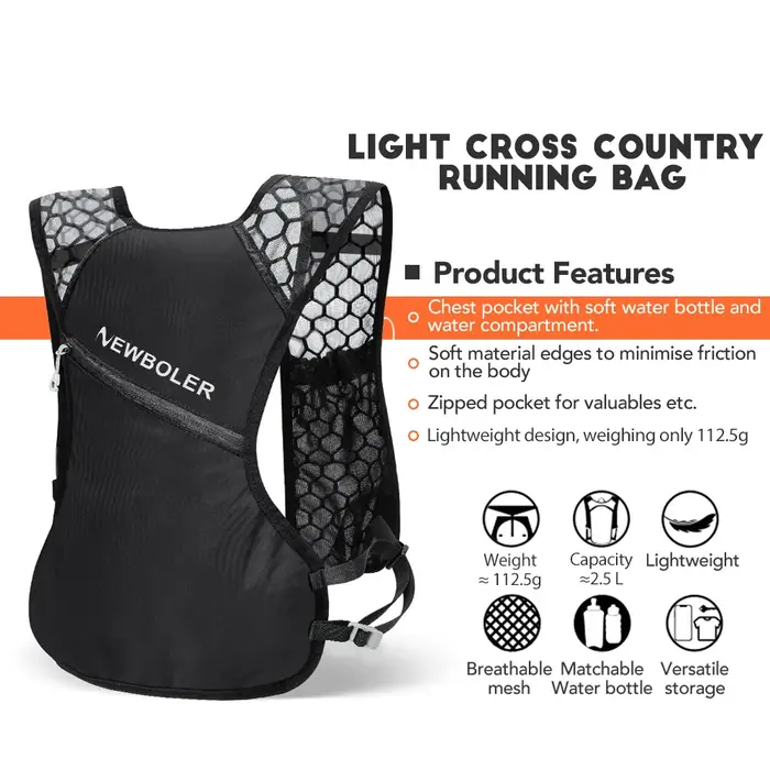 NEWBOLER extérieur Trail course sac à dos ultraléger femmes hommes