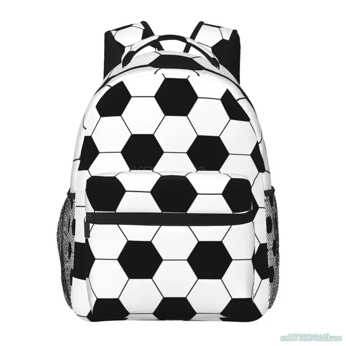 Soccer Pattern Backpacks Sport Football Travel Bag Unisex Casual Laptop Daypack Middle College School Bookbags for Students Boys