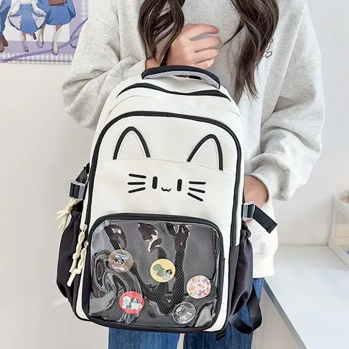 Kawaii Transparent Ita sac à dos grande capacité double bandoulière