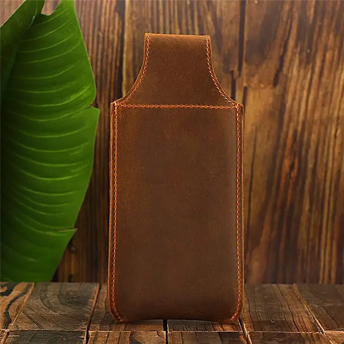 Sac banane en cuir véritable pour hommes