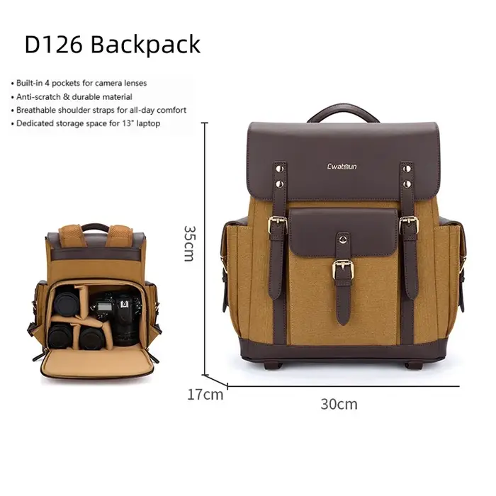 Sac à dos pour appareil photo, sacs à dos pour appareil photo reflex numérique avec compartiment pou