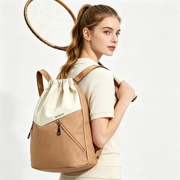 Sac à dos de sport imperméable avec cordon de serrage pour basketball