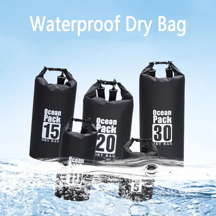 2/3/5/10/15/20/30L sac sec étanche sac pour natation Rafting kayak rivière Trekking flottant voile canoë canotage