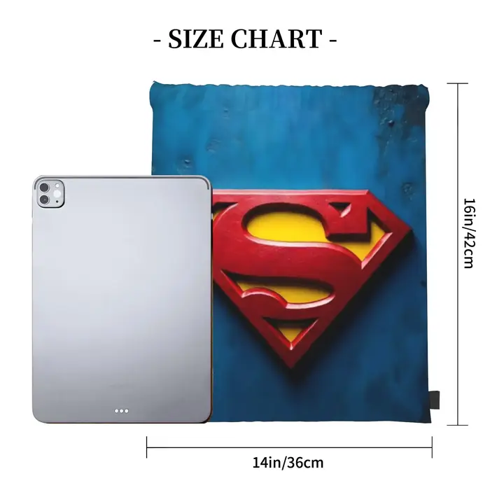 Sac à dos portable à cordon de serrage Hero Superman pour la randonnée