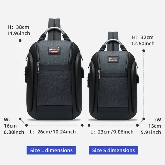 WIERSOON sacs à dos réglables hommes nouveau Anti-vol femmes sacs à bandoulière imperméables USB cha