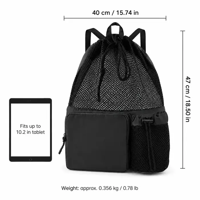 Sac à dos en maille respirante pour la plage