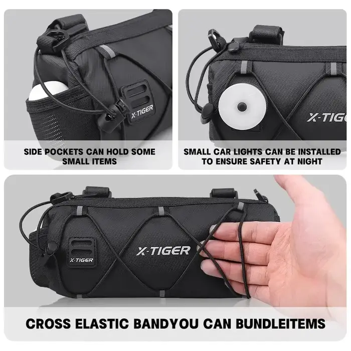 X-TIGER sac de vélo Portable guidon multi-usages grande capacité sac à dos vtt route cyclisme cadre Tube sac sacs à bandoulière