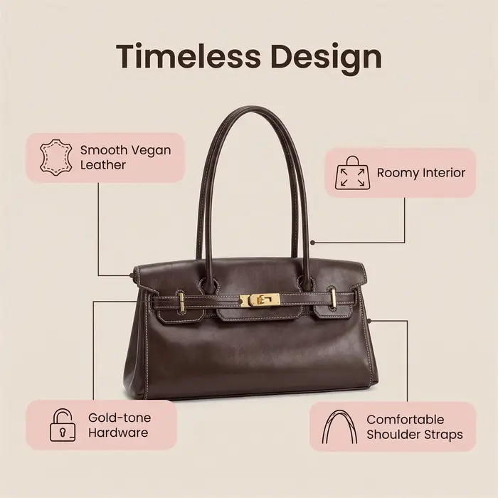 Sac sous le bras JW PEI Yara pour femme, sac à main tendance en cuir souple avec boucle de verrouill