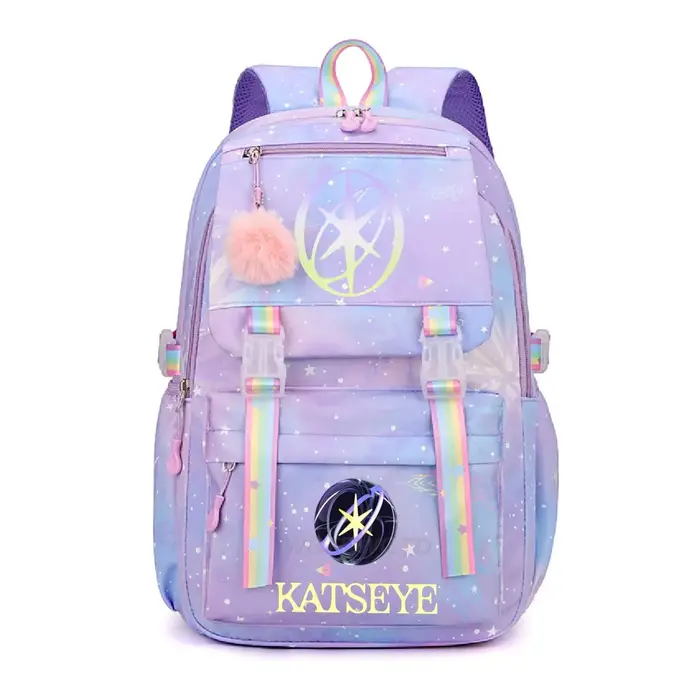Sac à dos scolaire vintage coréen Ulzzang pour enfants et adolescents, motif Kpop Girl Group Katseye, sac à dos pour femmes