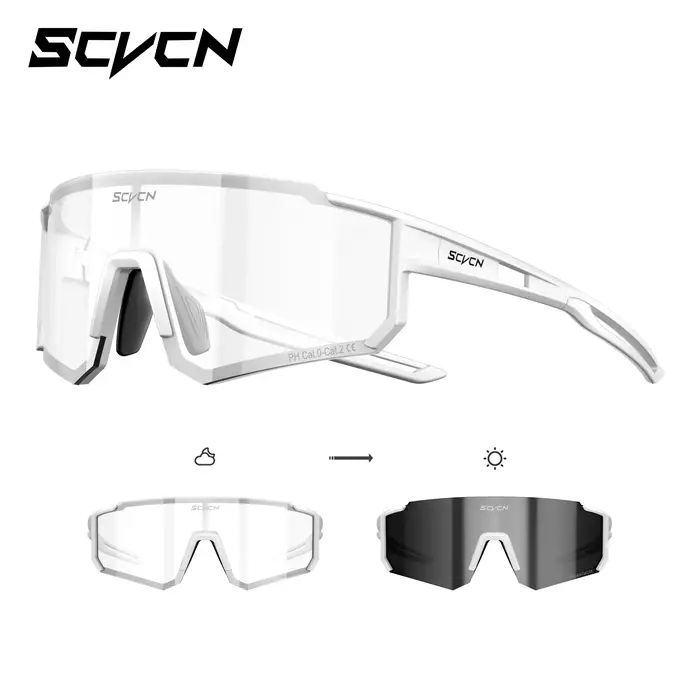 Lunettes de soleil photochromiques SCVCN pour sports de plein air, élégantes et décontractées, idéal