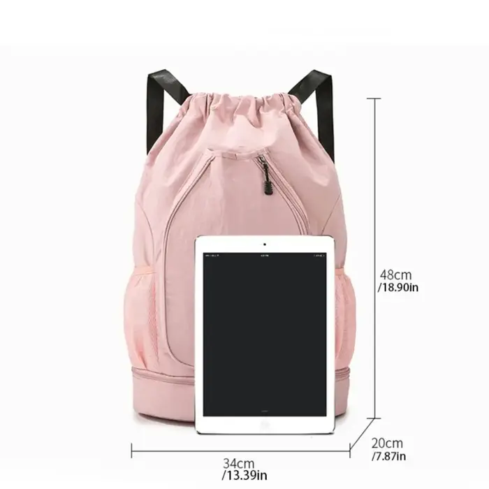 2 raquettes raquette de Tennis sac à dos grande capacité avec chaussures poche sac de sport fermeture à cordon sac à dos de basket-ball décontracté