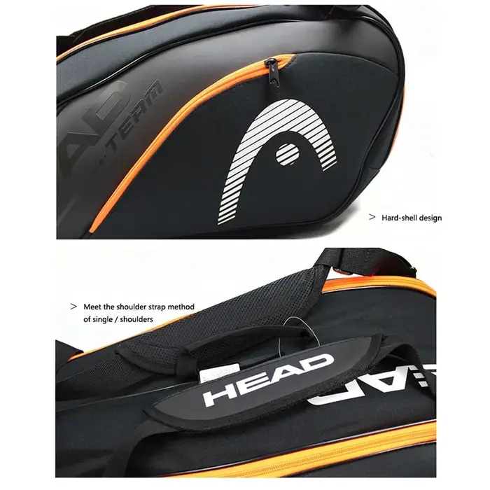 Sac de raquettes de Tennis HEAD grande capacité 6 PK sac de sport à coque rigide 9