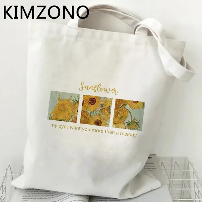 Van Gogh sac à provisions shopping shopper épicerie eco sac à main fourre-tout sacola tissé grab