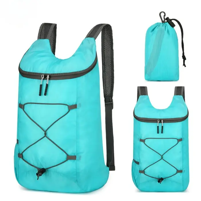 Sac à dos de voyage léger et pliable avec fermeture éclair