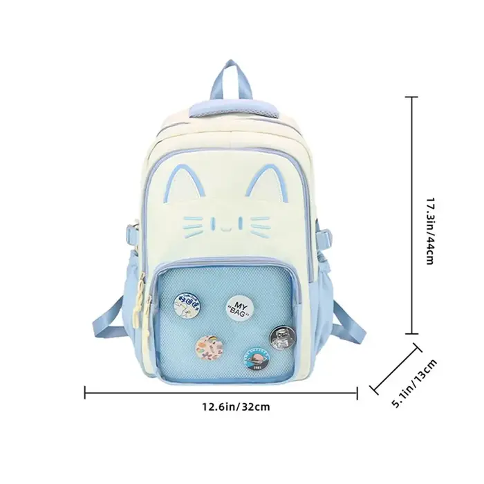 Kawaii Transparent Ita sac à dos grande capacité double bandoulière