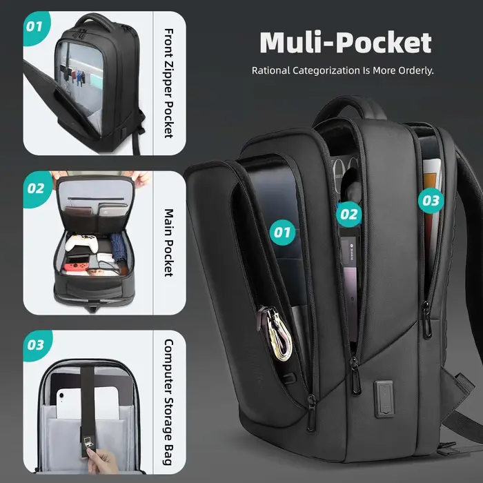 Heroic Knight-Sac à dos de voyage d'affaires pour homme, grande capacité, sac de travail pour ordina