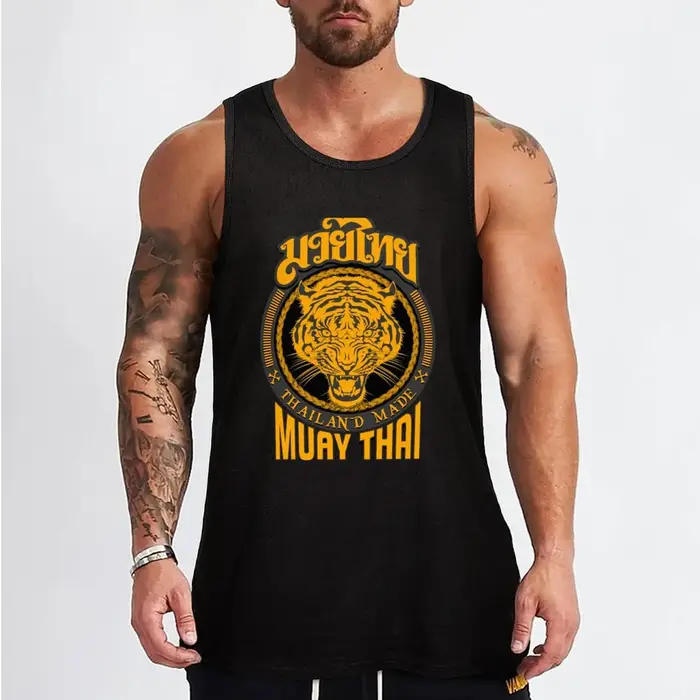 T-shirt imprimé tigre sagat muay thaï pour homme