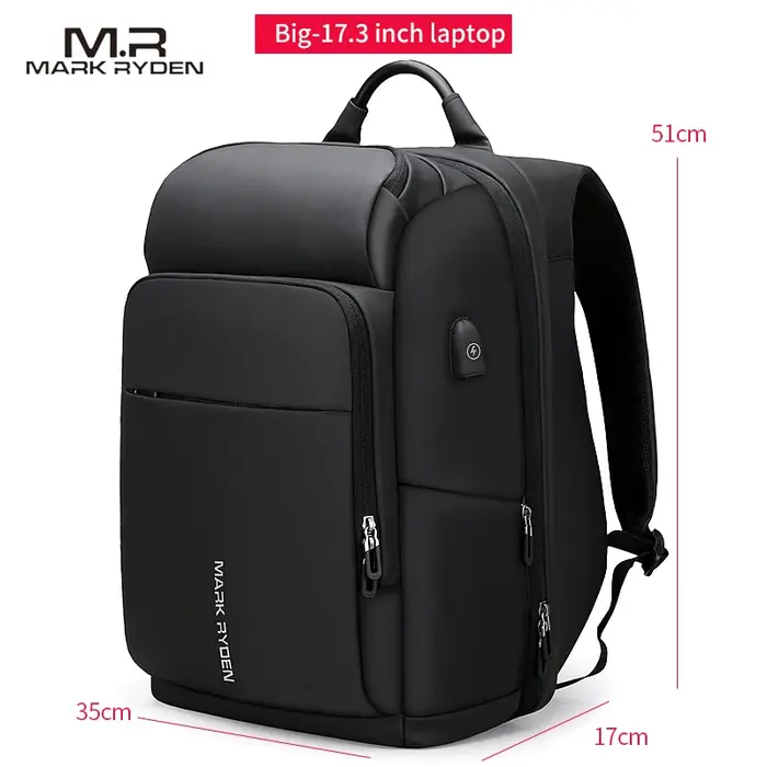 Mark Ryden 17 pouces pochette d'ordinateur hommes sac à dos multifonction USB charge grande capacité étanche sacs