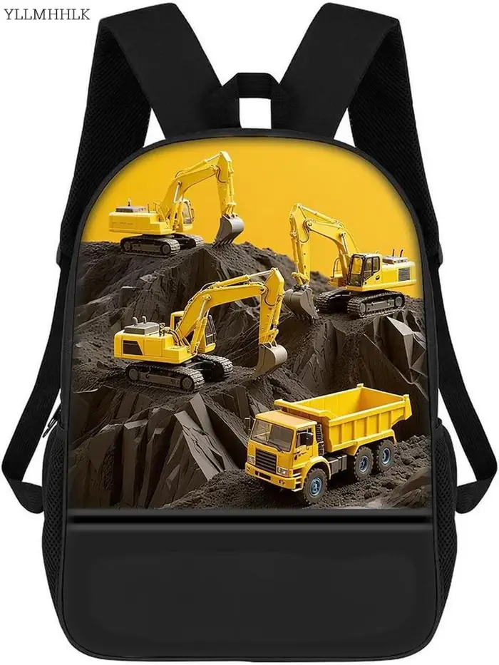 Sac à dos personnalisé sur le thème des véhicules d'ingénierie