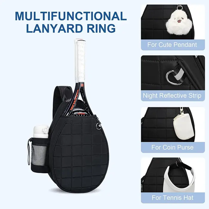 Sac de Tennis, sac à dos de Tennis matelassé pouvant contenir 2 raquettes