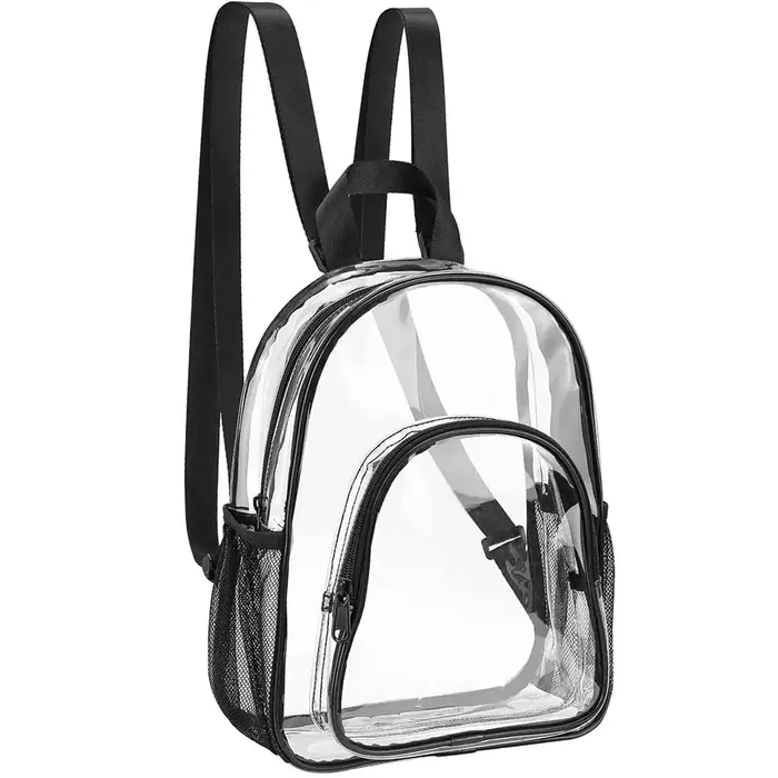 Sac à dos Transparent en PVC, petit sac à dos Transparent Durable, Portable, léger, Mini sac Transparent mignon pour le travail, les Sports de plein air
