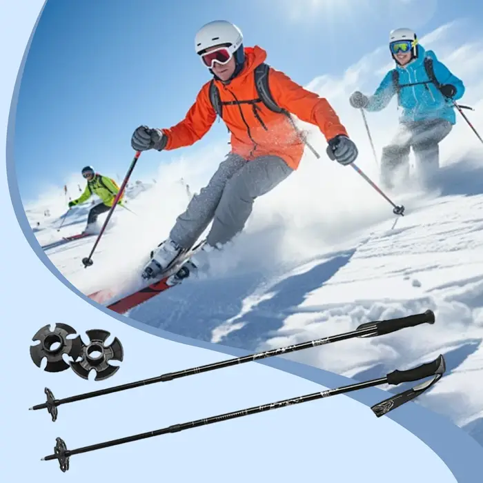 Bâtons de ski bâtons de randonnée réglables pour aventures en plein air Support de randonnée snowboard bâtons de marche robustes pour les montagnes