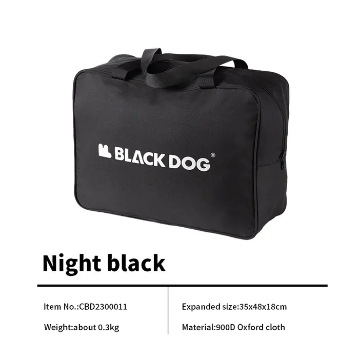 Sac de rangement multifonctionnel de voyage en plein air pour chien noir