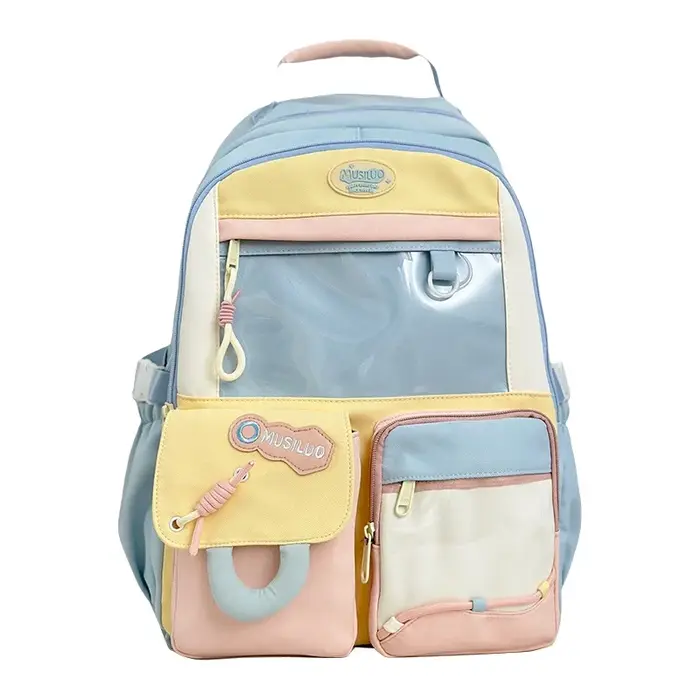 Sac à dos scolaire grande capacité en nylon