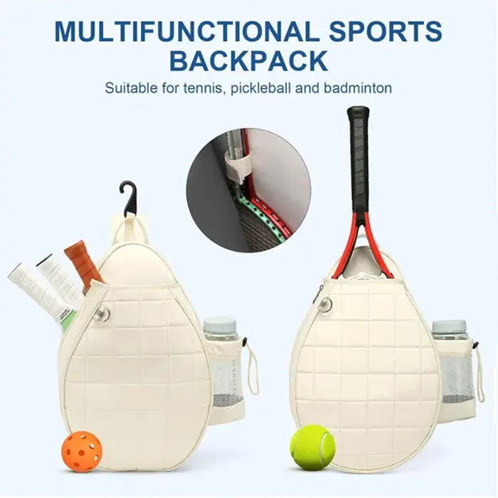 Sac de Tennis, sac à dos de Tennis matelassé pouvant contenir 2 raquettes