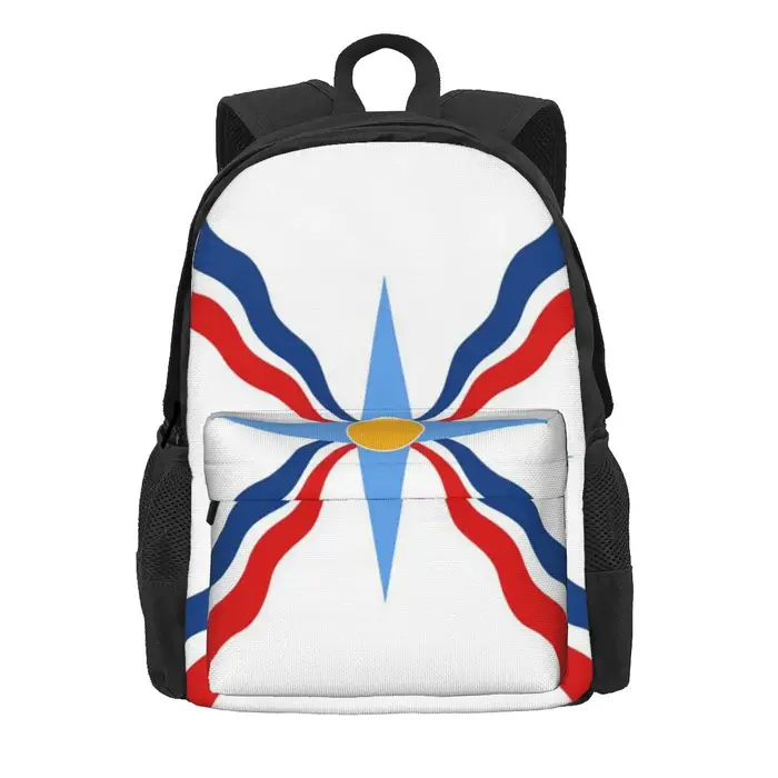 Sac à dos d'école de luxe avec drapeau assyrien Suryoyo pour étudiants, sac de randonnée, sac de voy