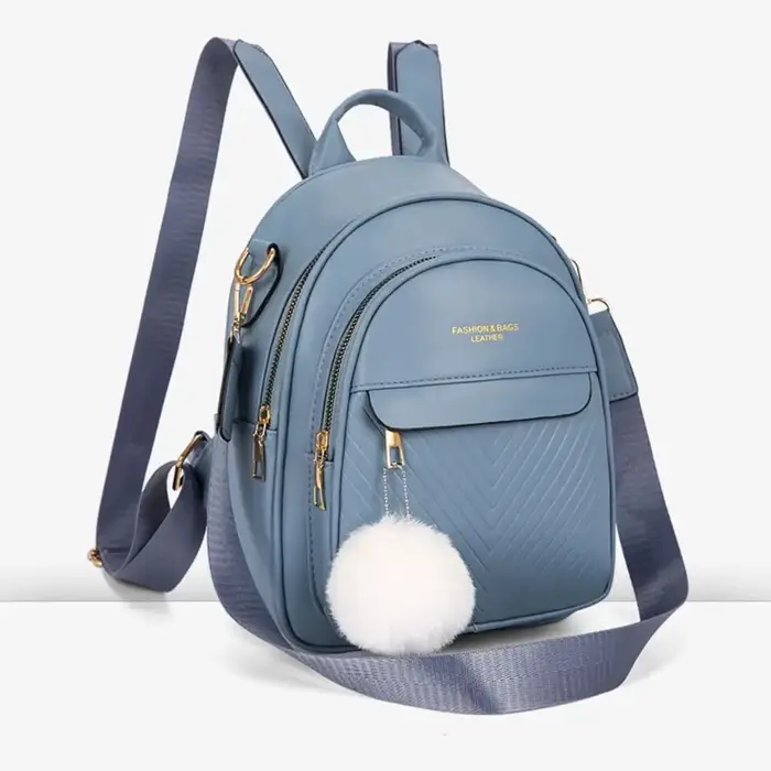 Petit sac à dos carré en cuir PU