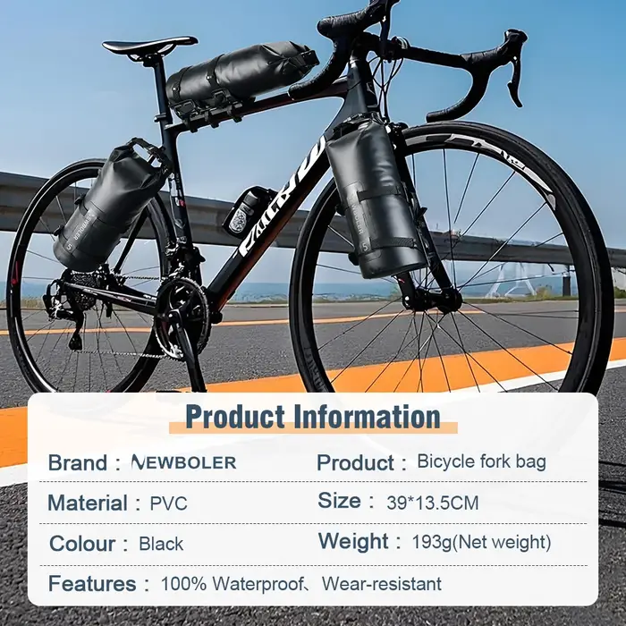 Sac de fourche de vélo étanche portable