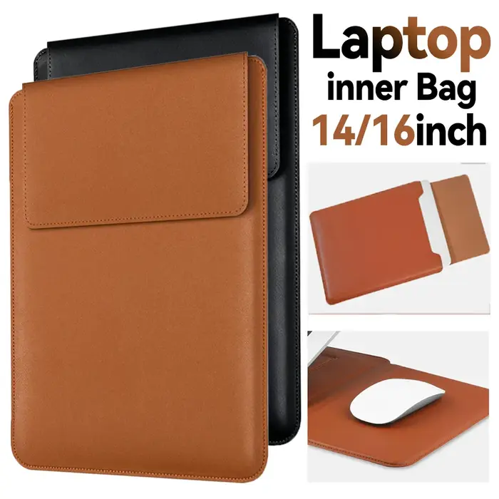 Sac intérieur en cuir pour ordinateur portable 14/16 pouces