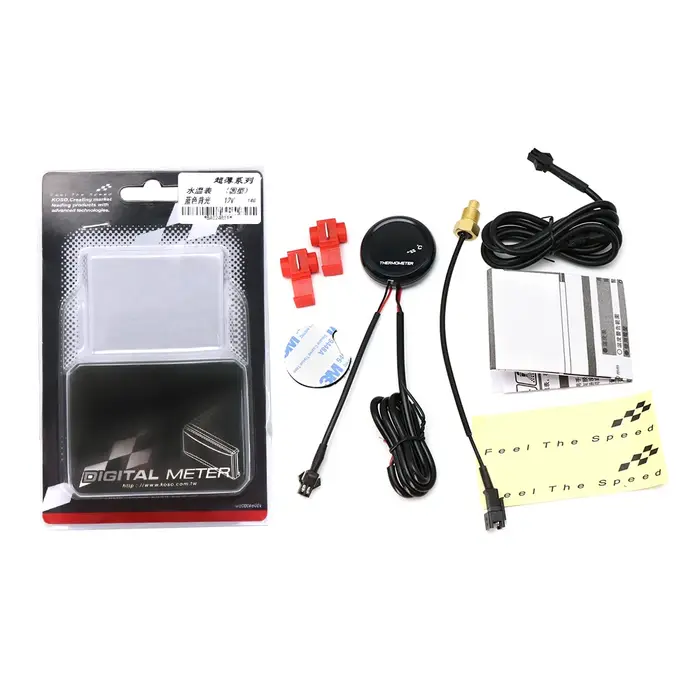 ZSDTRP universel KOSO i-GEAR compteur étanche rouge/bleu LCD affichage numérique 12V KOSO i-GEAR the