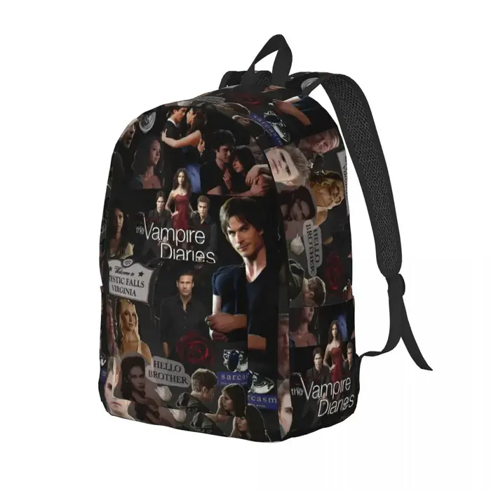 The Vampire Diaries Collage sac à dos pour hommes femmes décontracté étudiant affaires sac à dos sér