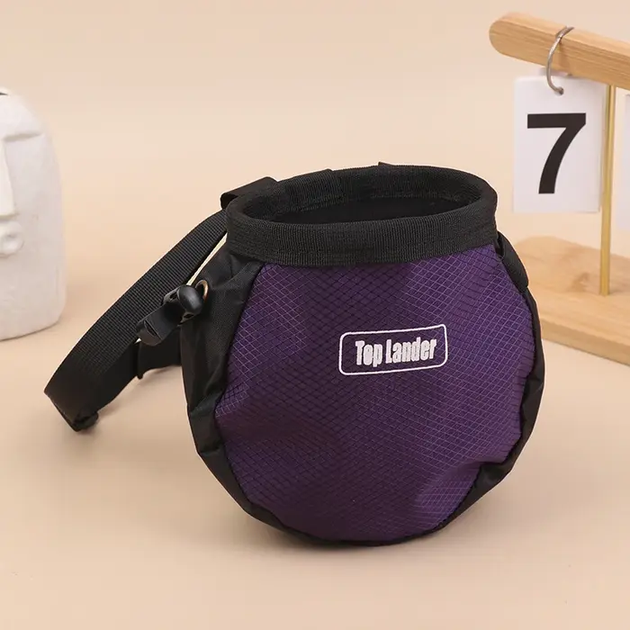 Sac à craie pour escalade avec ceinture ajustable et poche à cordon pour la musculation
