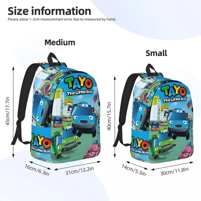 Tayo le petit Bus enfant sac à dos hommes femmes décontracté lycée affaires sac à dos corée dessin animé collège toile sacs cadeau