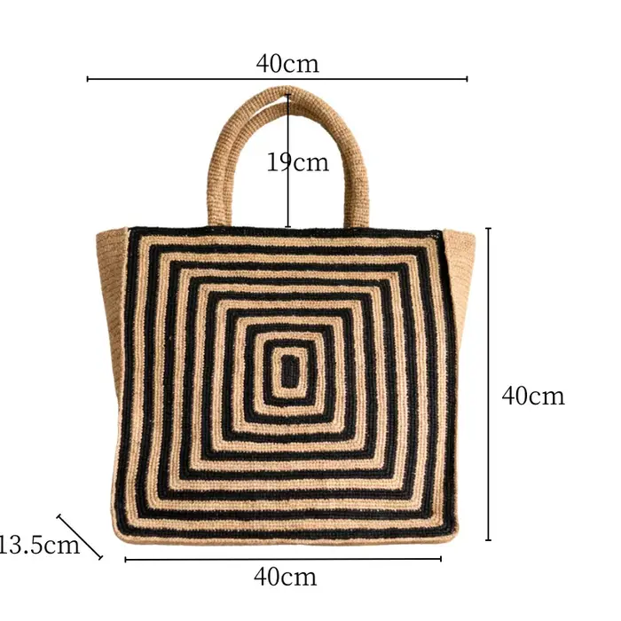 Sac fourre-tout en herbe Lefebre tissé à la main