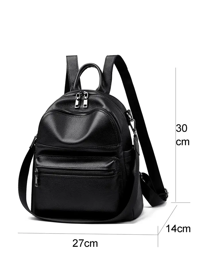 Sac à dos en cuir véritable pour femmes