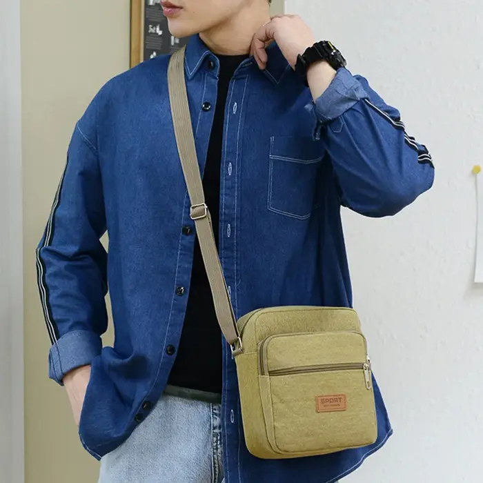 Hommes mode toile petit sac décontracté