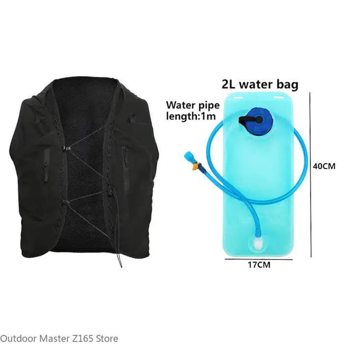 Gilet d'hydratation pour course à pied en plein air avec sac à dos grande capacité
