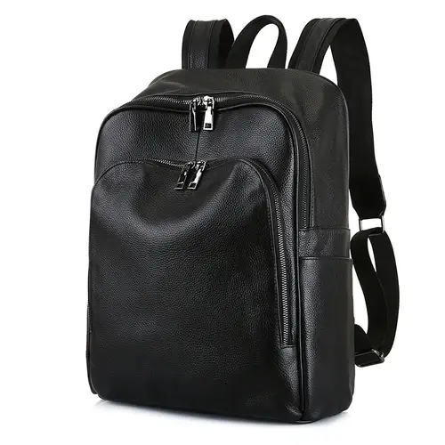 Sac à dos coréen fait à la main pour homme, design simple, 100% cuir naturel, sac pour ordinateur po