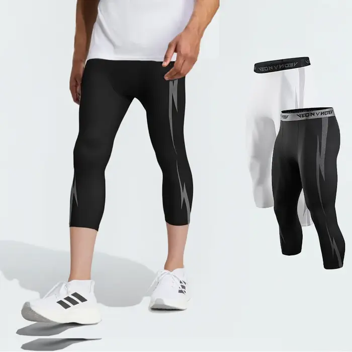 Veidoorn – Leggings de Compression de gymnastique 7/8 pour hommes