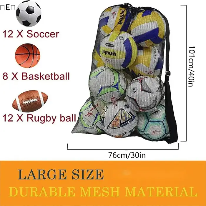 〔E〕Sac de sport en filet extra large pour ballons de football