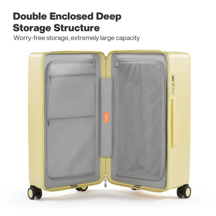 Valise de voyage Mixi Trunk Luggage, taille moyenne, rigide en polycarbonate, avec roulettes pivotan
